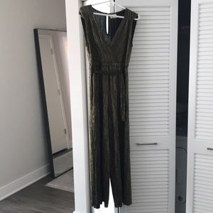 Anthropologie Bronze Jumpsuit